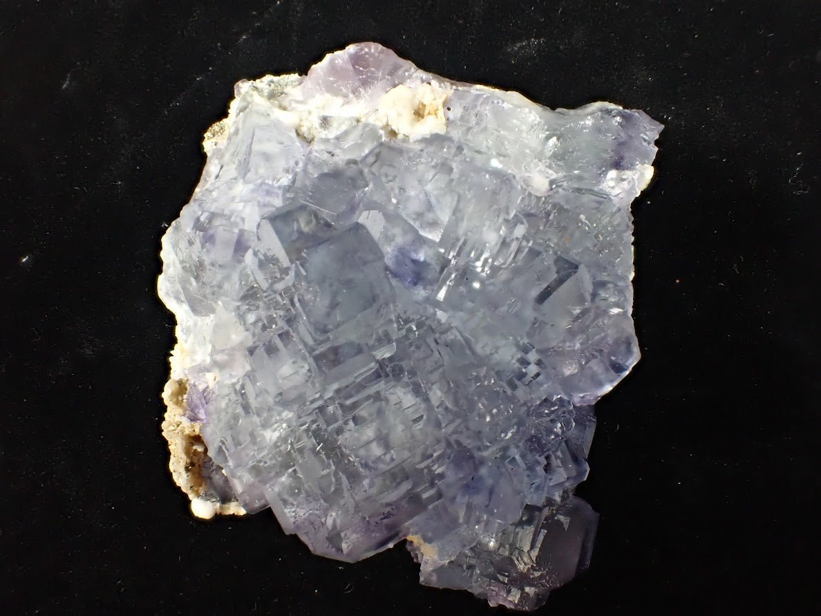 Lavender Fluorite Cluster with Barite and Pyrite – YGX Mine, China