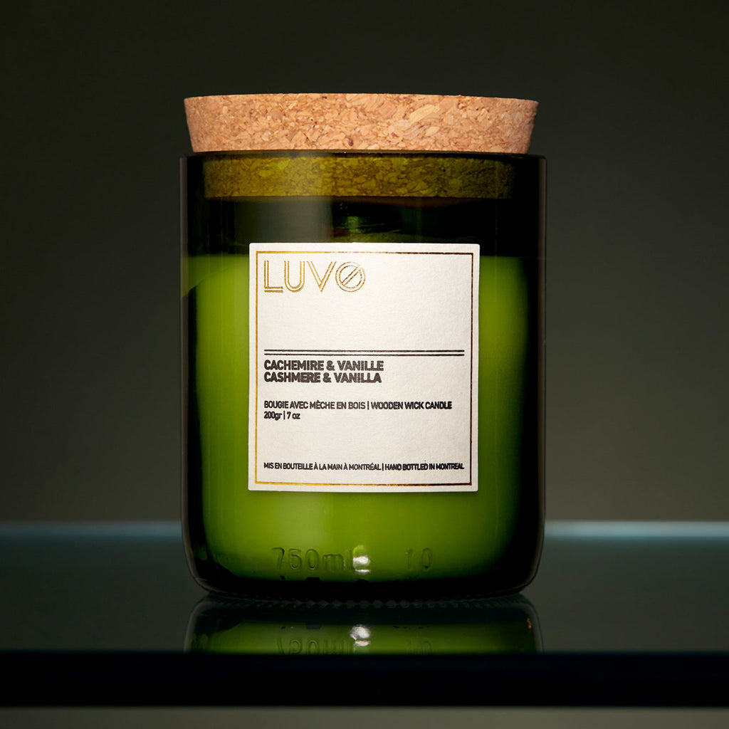 Cashemere & Vanilla Wooden Wick Scented Candle