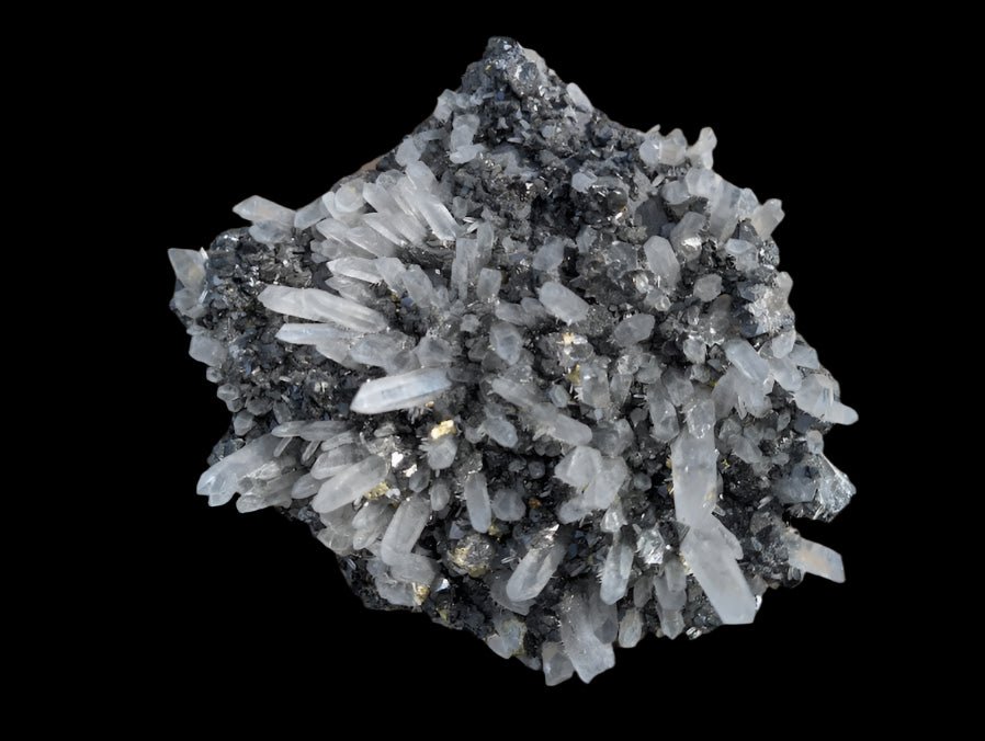 Quartz and Pyrite on Sphalerite – Krushkov Dolming, Madan, Bulgaria