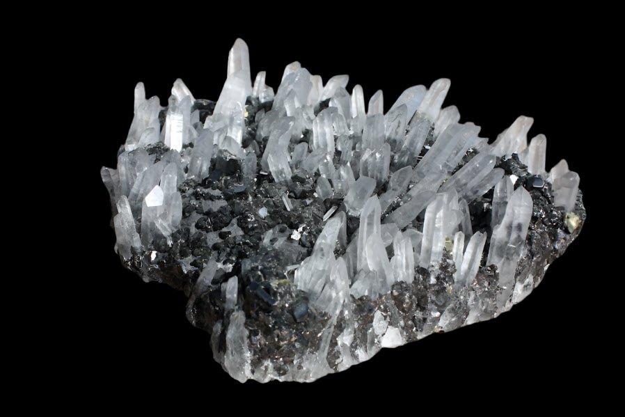 Quartz and Pyrite on Sphalerite – Krushkov Dolming, Madan, Bulgaria