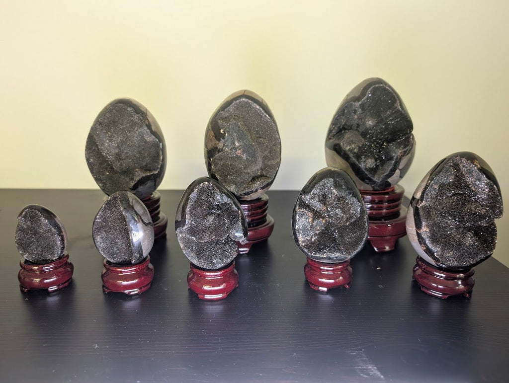 Septarian Dragon Eggs – Sparkling Calcite & Aragonite Geodes