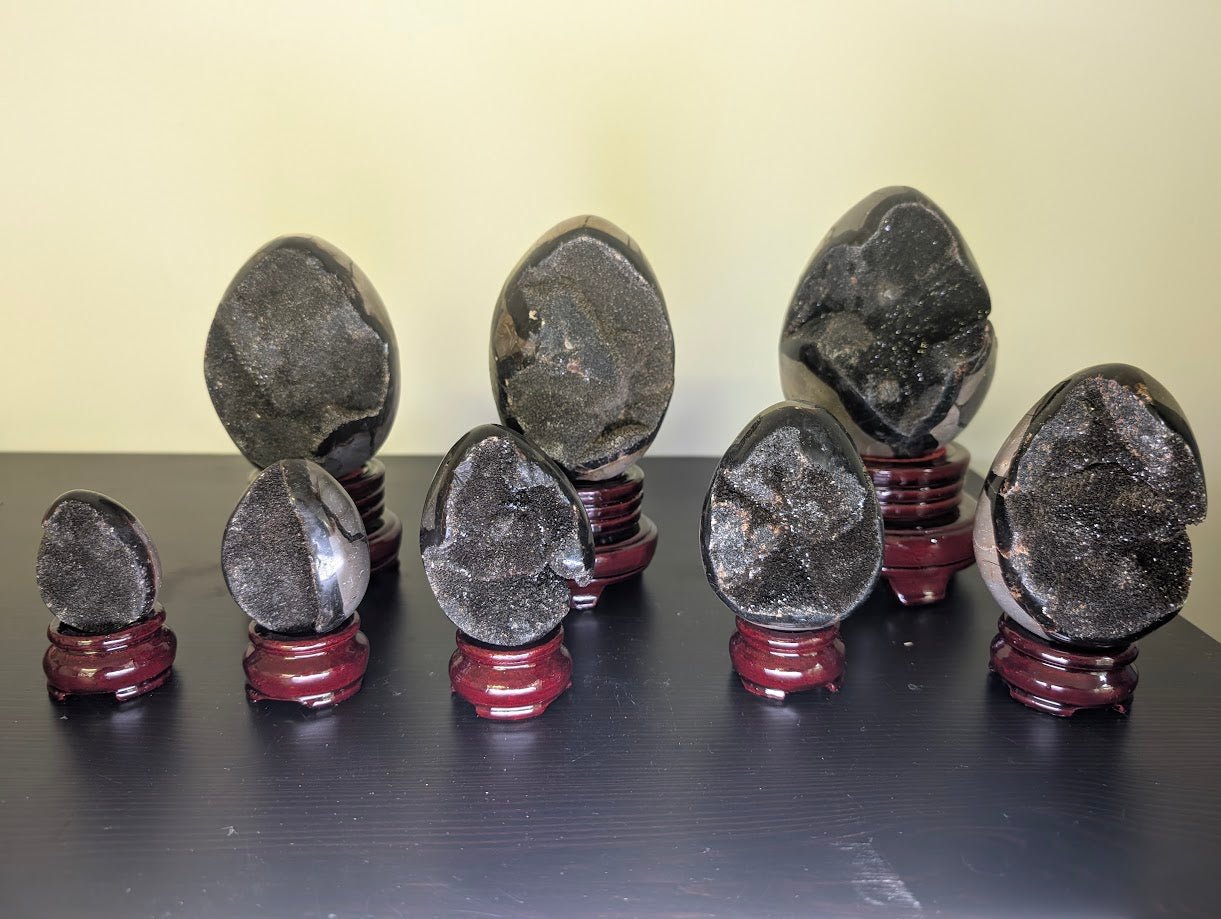 Septarian Dragon Eggs – Sparkling Calcite & Aragonite Geodes