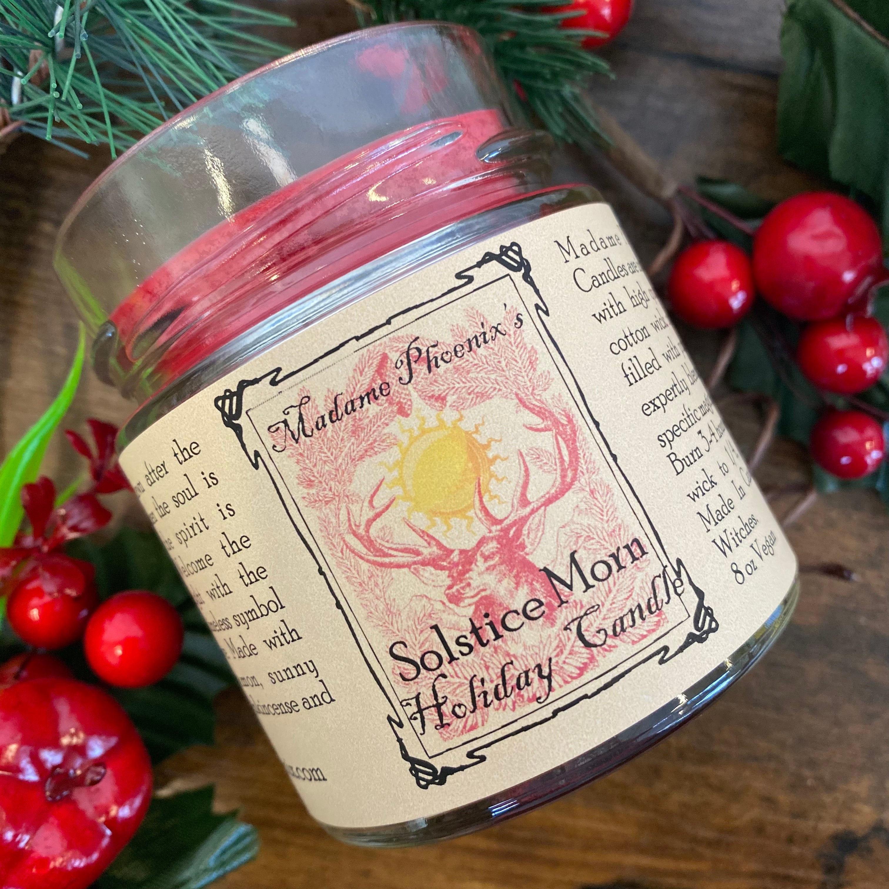 Solstice Morn Yule Holiday Blessing Candle