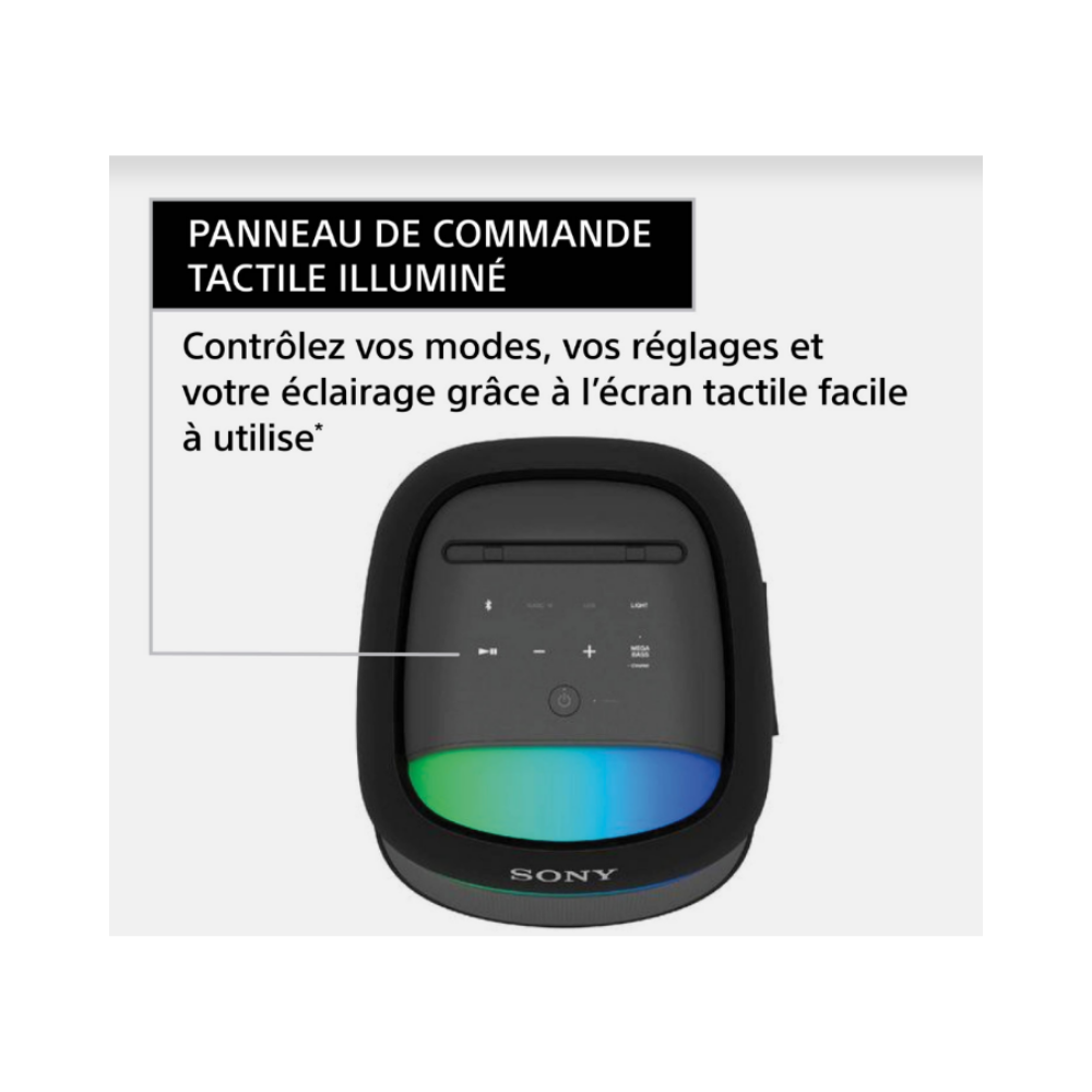 Haut-parleur Sony Bluetooth SRS-XV500 - Noir