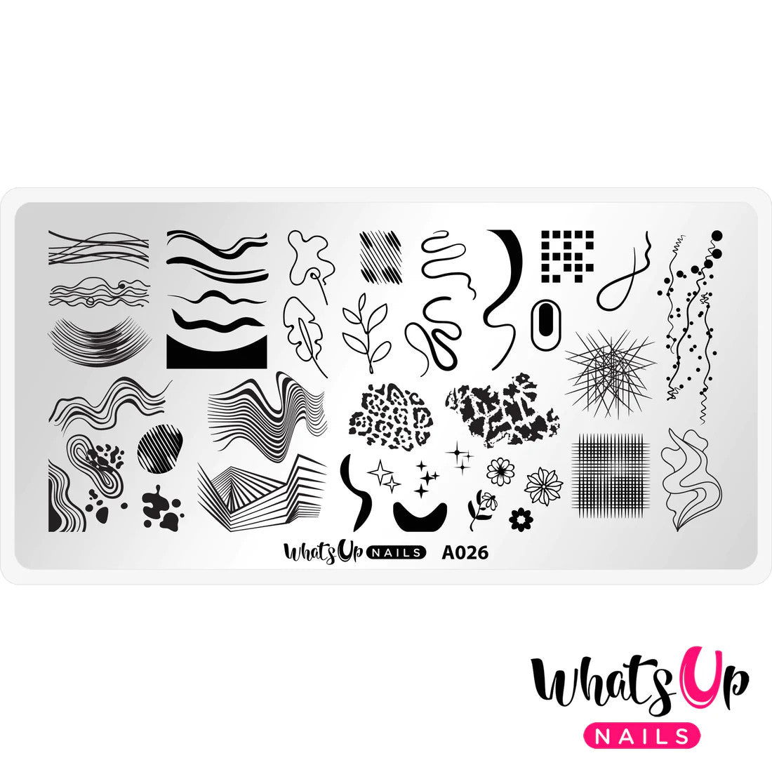 Whats Up - All Lined Up Stamping Plate