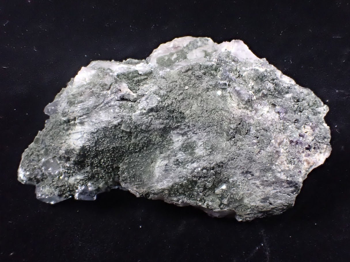 YGX Fluorite with Pyrite – Rare Transparent Fluorite Cluster with UV Glow (198g)